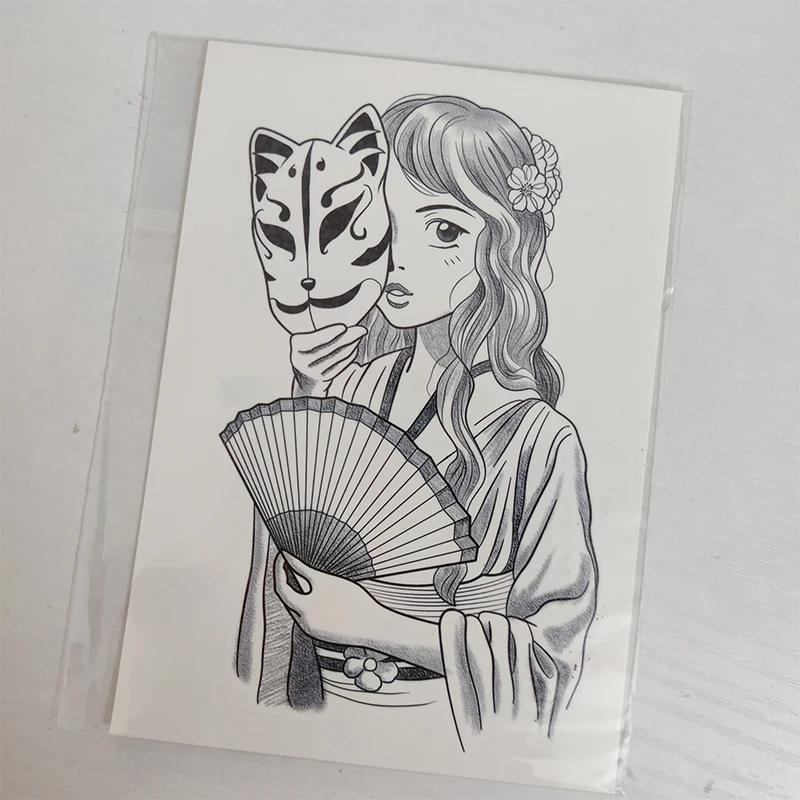 

Модные переводятся с помощью воды, татуировки чисто маска для девочек расклешенная большой Размеры татуировки тела пояс Временные татуировки стикер для женщины и мужчины