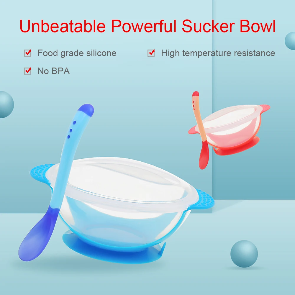 Безопасная детская обучающая посуда с присоской миска для еды ложка измерения