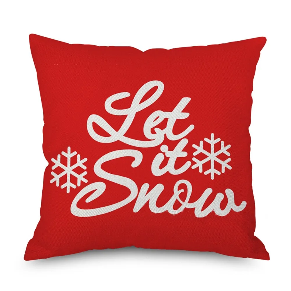 Новогодние рождественские украшения для дома подушка на диван кровать Чехол