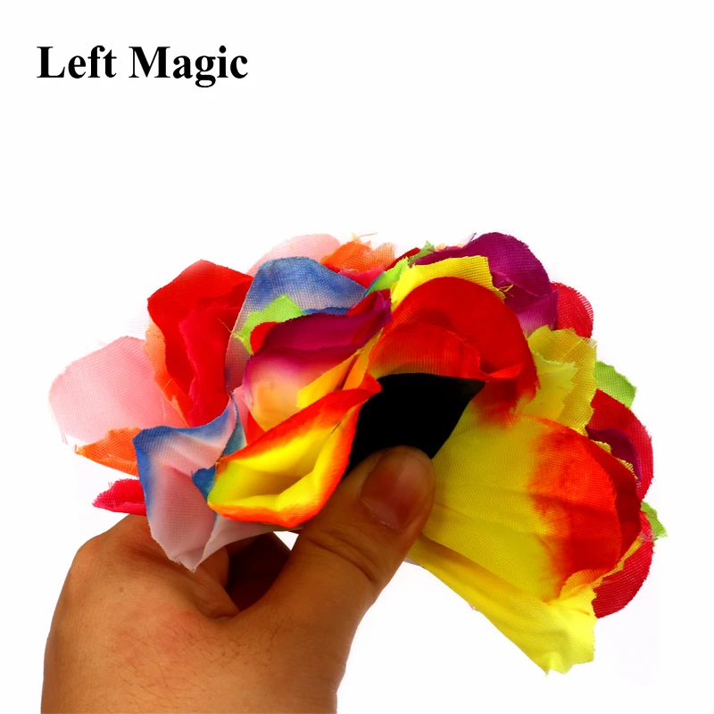 10 шт./компл. цветок из пустых рук волшебный трюк (бумага и ткань) крупный план