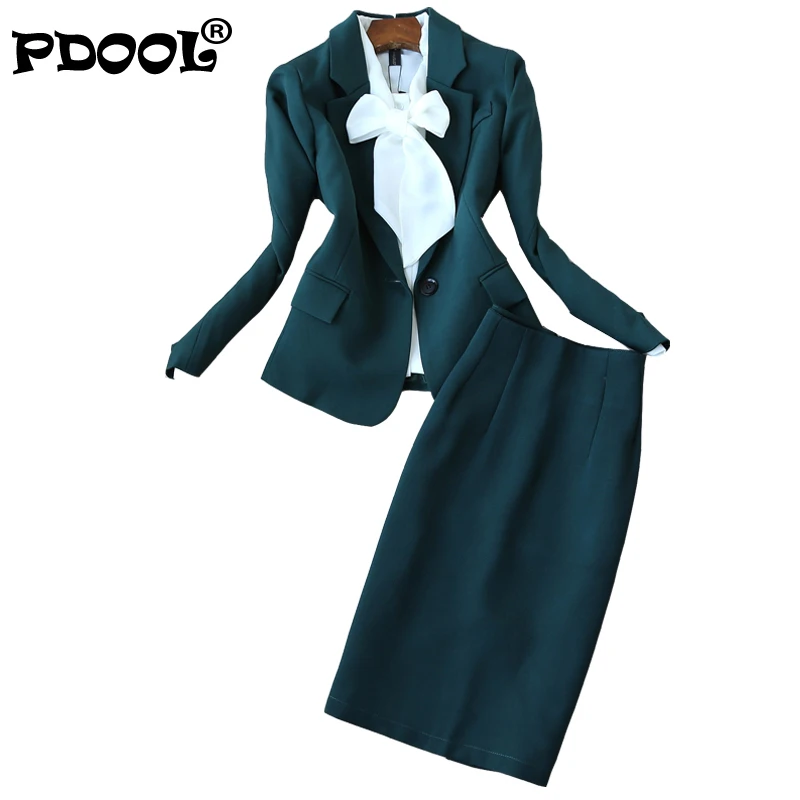 

Temperament Women's Suits Casual Skirt Suit 2021 Casual Solid Color Ladies Small Suit Jacket Slim Skirt Two-piece High Quality