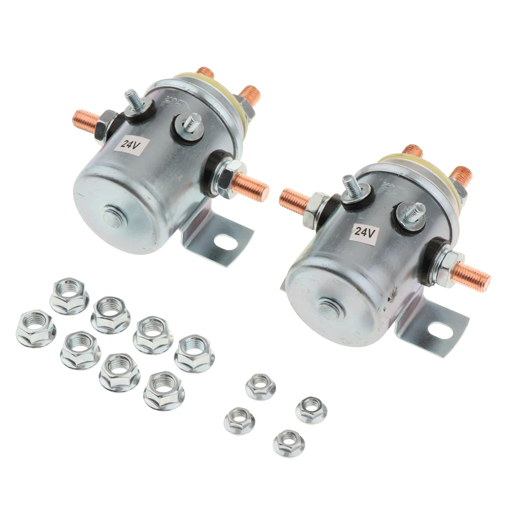 

2-Set 200A Continuous Duty Solenoid Relay for Golf Carts,Winch, Marine, Auto
