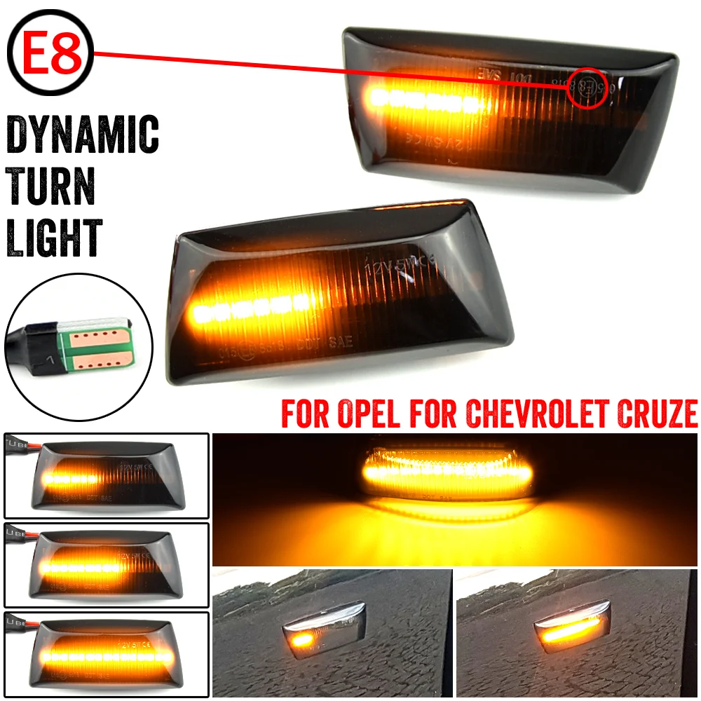 

Светодиодный Динамический указатель поворота для OPEL Astra H Zafira B Corsa D Chevrolet Cruze