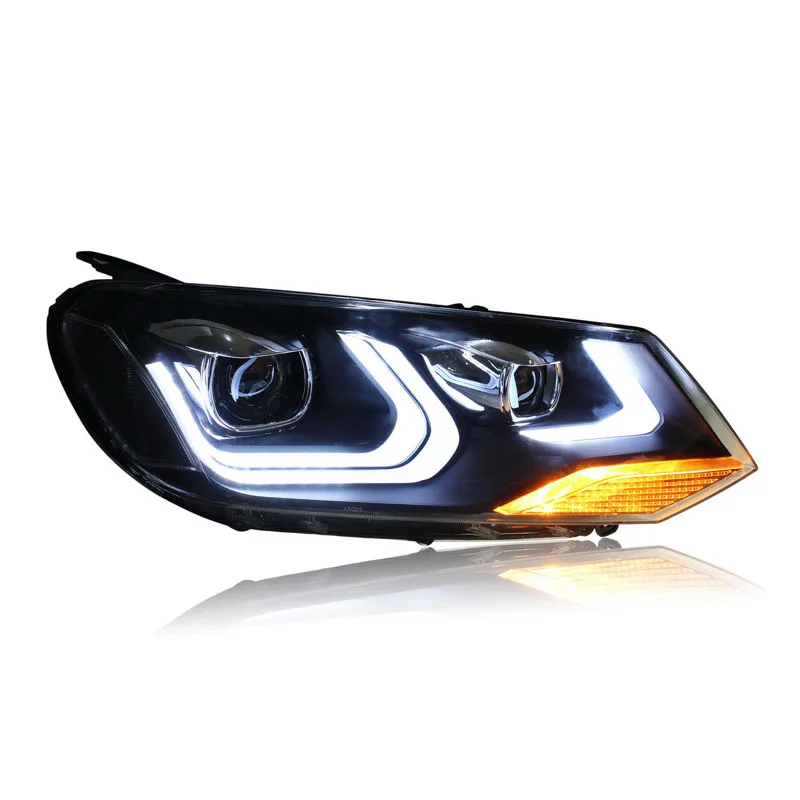 

car styling headlights for vw touareg 2011-2014 bi xenon lens LED ligh