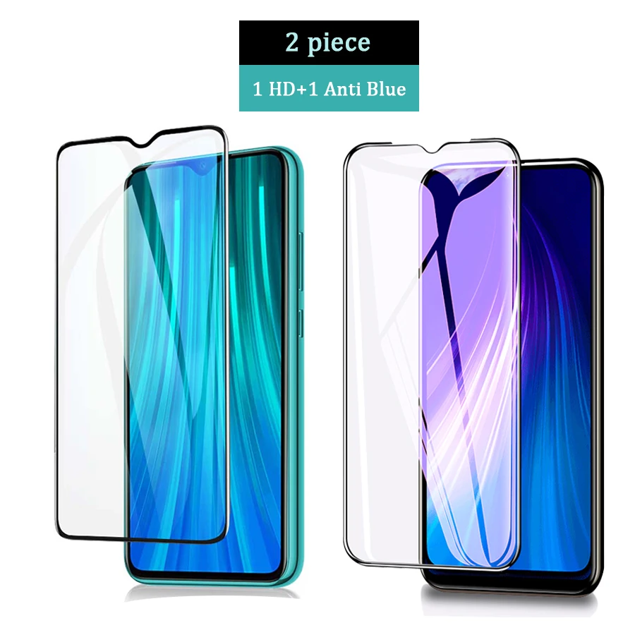 1 HD 1 Anti blue Закаленное стекло для Xiaomi redmi note 8 pro защита экрана redmi note 8 pro Защита камеры анти синий луч света Стекло конфиденциальности - Цвет: 1 HD 1 Anti blue