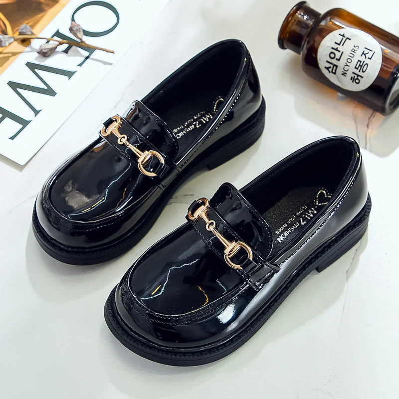 

Sandalias Kids shoes 2021 For Children's Girl's leather shoes School Students Performing Dancing shoe British Black Girls Flats