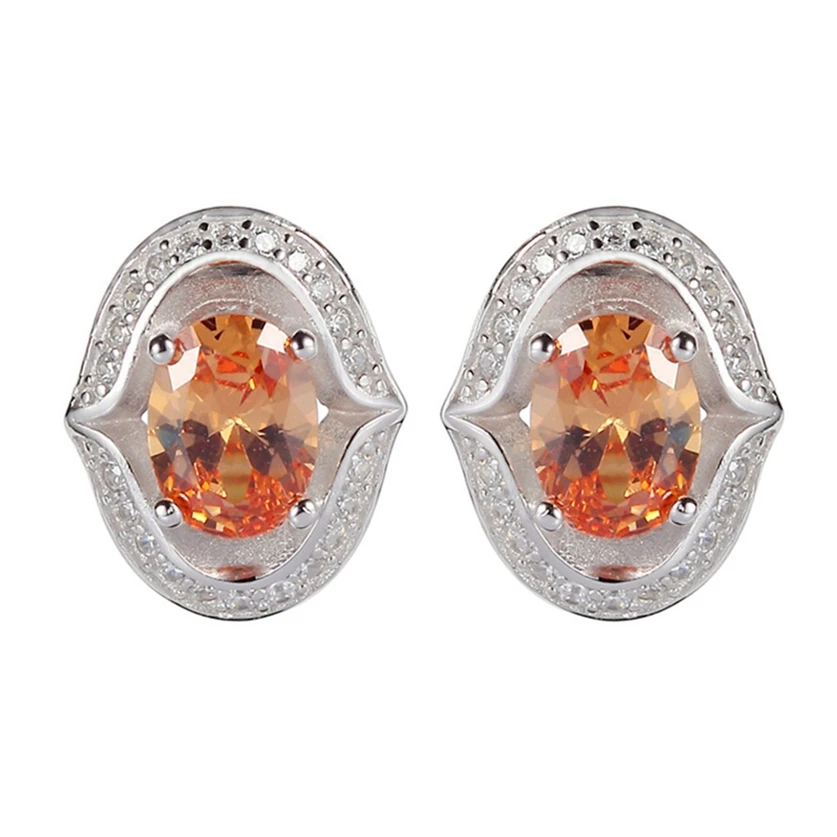 

Серьги женские из серебра 925 пробы с фианитами, S-3723