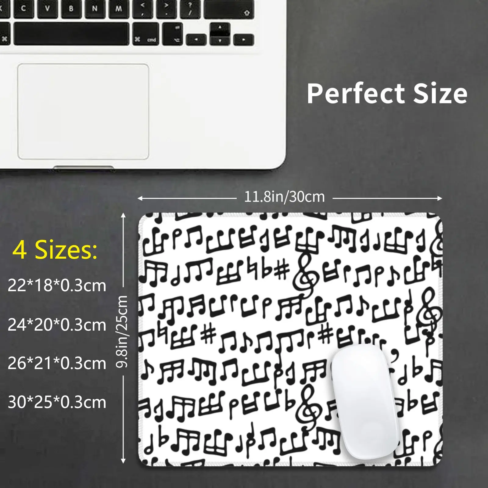 

Замечательный Коврик для мыши, DIY печать музыкальных нот, нот, музыканты, музыканты, ритм, группа, хор