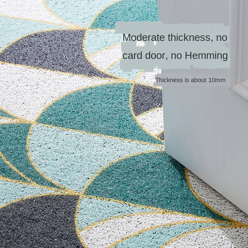 

Floor Mat Carpet Stain Resistant Wipe Shoes Entry Door Mats PVC Modern Style Silk Loop Household Anti-bacteria Door Mat Carpet
