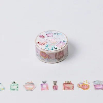 

Decor Girl makeup Washi Tape Set Bow cat perfume bottle butterfly high heels bicycle DIY Masking Tapes School Office Supplies