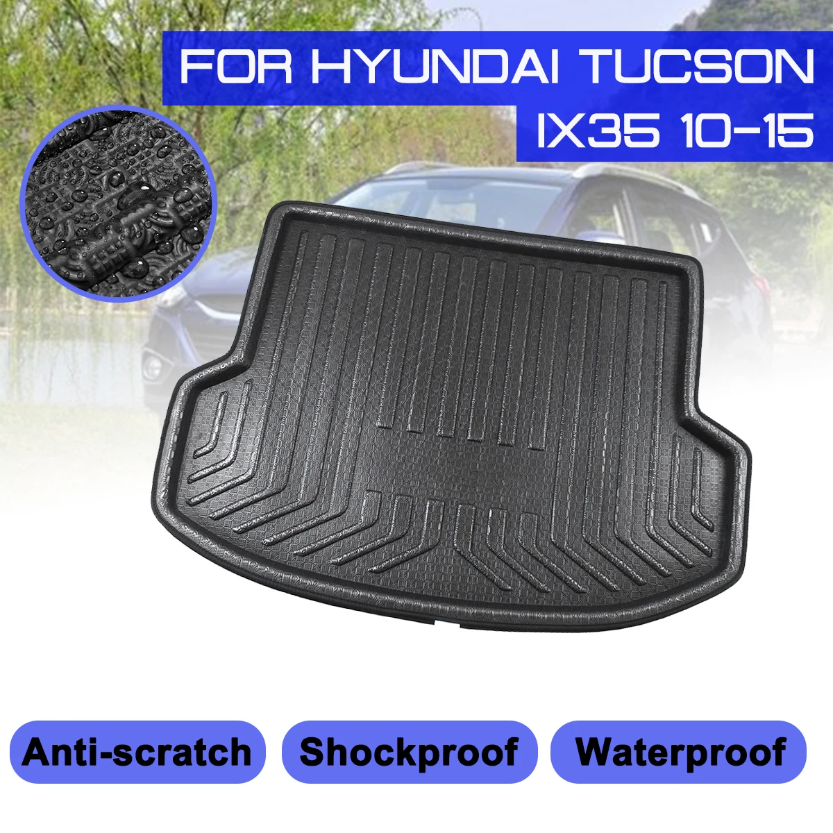 

Автомобильный напольный коврик, ковер, задний багажник, противогрязевой чехол для Hyundai Tucson IX35 2010 2011 2012 2013 2014 2015