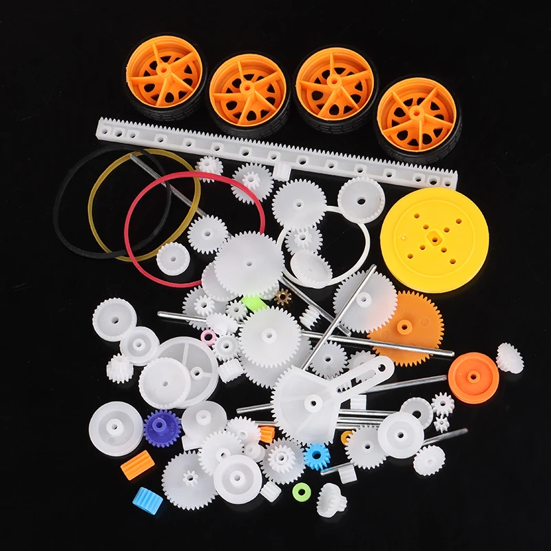 

New 78Pcs Gear Motor Gearbox Toy Robot Model Craft DIY Accessories Four Wheel Drive Car Children Scientific Experiment