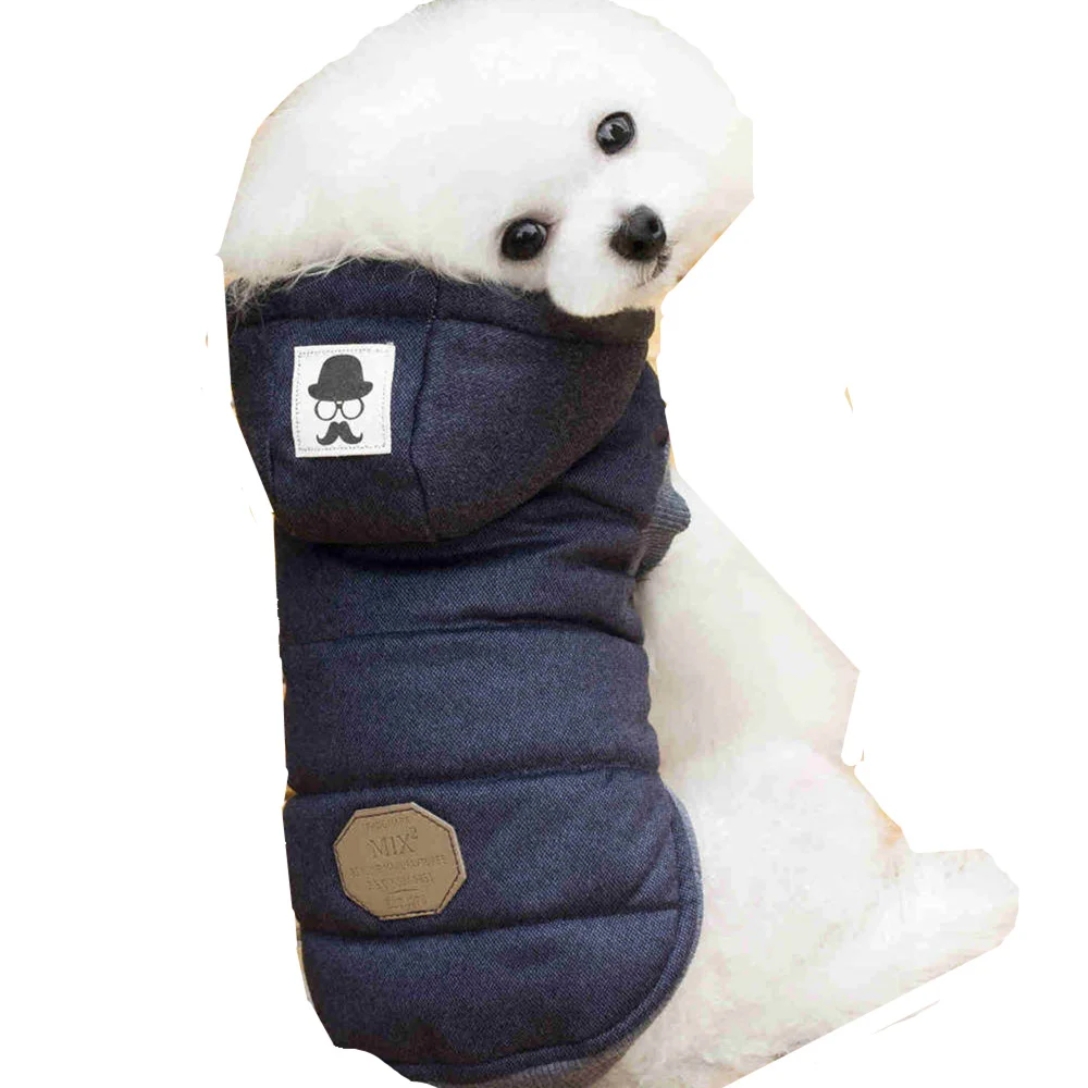 Новейшая супер теплая одежда для собак зимнее пальто и куртки хлопковое