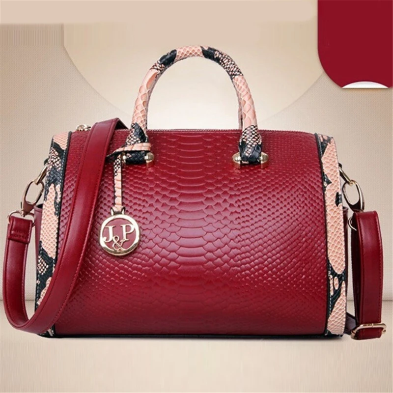 

Women's PU Leather Handbag Shoulder Bags For Women Handle Boston Totes clutches Sequined Pillow Elegant Lady Messenger Bag