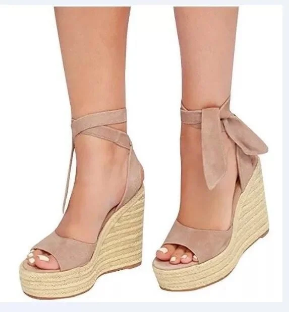 

2019 summer slope heel large women's shoes sandals 40-43 large heels