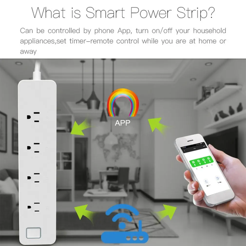 WiFi смарт-Мощность розеток США/ЕС/Великобритания розетка голос Управление таймер