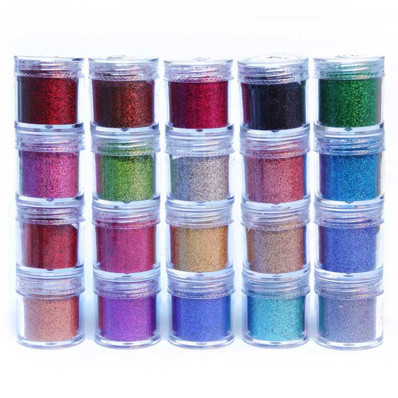 1 коробка голографический Блестящий пигментный порошок лазерный блеск для