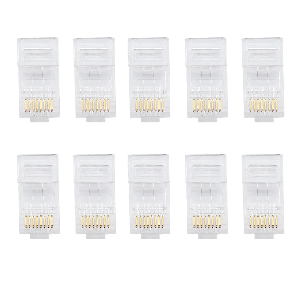 10 шт. Cat5 Cat5e сетевой разъем Rj45 металлический Кабель модульный терминалы интерфейс