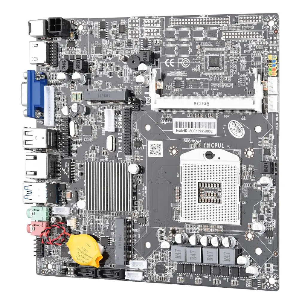 JINGSHA HM65 988 ultra thin aio компьютерная материнская плата mini itx системная для i3 i5 i7