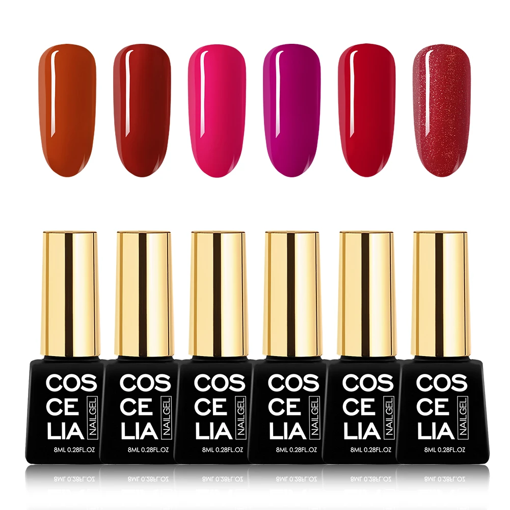 Gel Polish Kit 2 COSCELIA Комплект гель-лаков для ногтей Дизайн ногтей УФ светодиодный набор гелей для маникюра длительный Комплект гель-лаков для ногтей замочить - Цвет: Gel Polish Kit 2