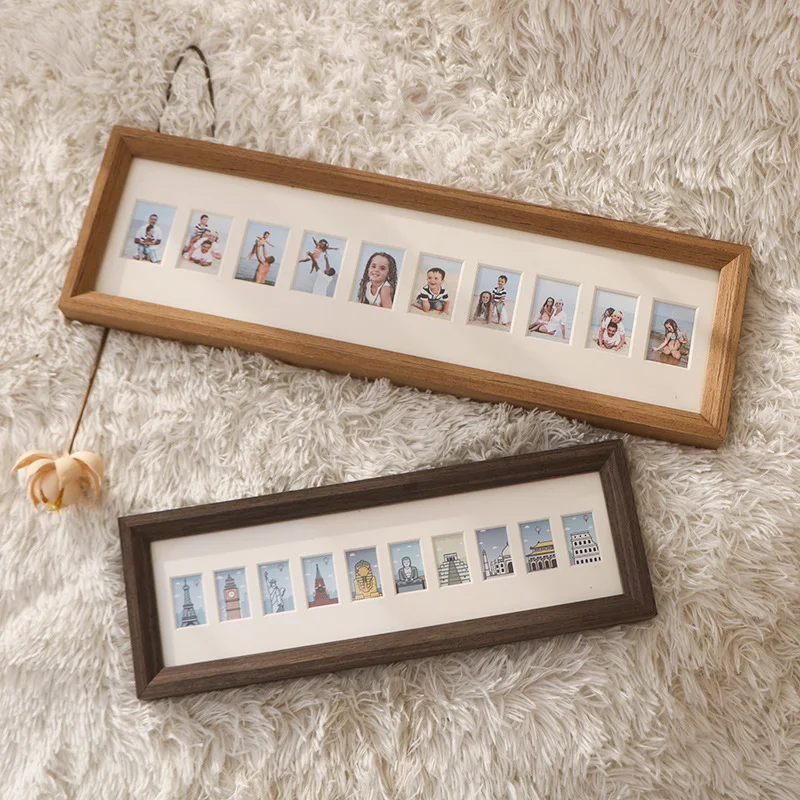 

Baby registration photo creative set-up photo frame inch photo infant year anniversary memorial frame solid wood photo wall