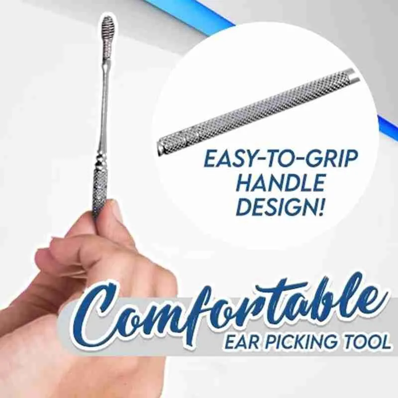 

Steel Ear Wax Remove Ear Pick Cleaning Tools Ear Curette Earwax Remove Tools with a Cleaning Brush Ear Clean Tool