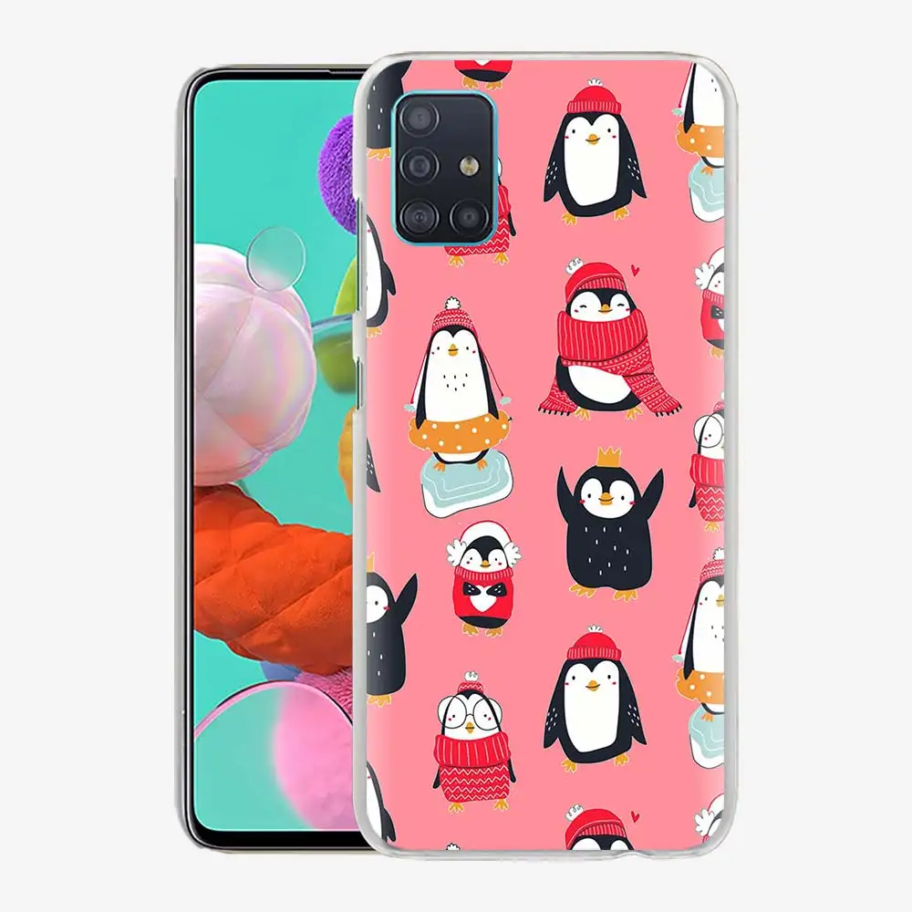 

Phone Case For Samsung Galaxy M31 Case Hard PC Cover For Samsung M31s M51 A50 A51 A71 Shell Funda Cartoon Penguin Frog Owl