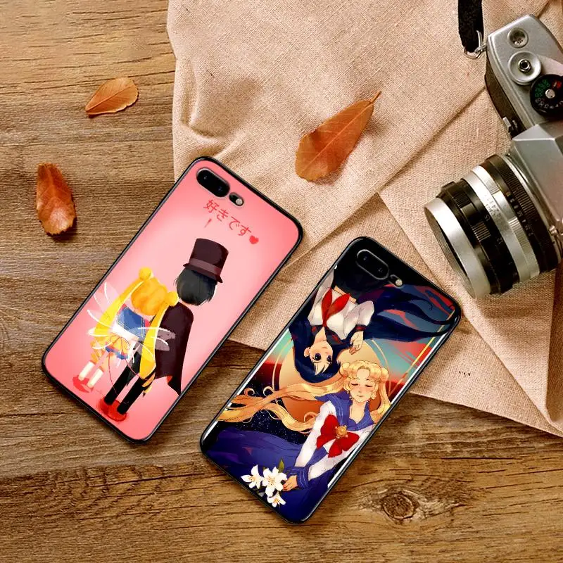 Матросская Луна для iPhone X XR XS MAX Мягкая силиконовая задняя крышка Apple 8 7 6 S Plus чехол