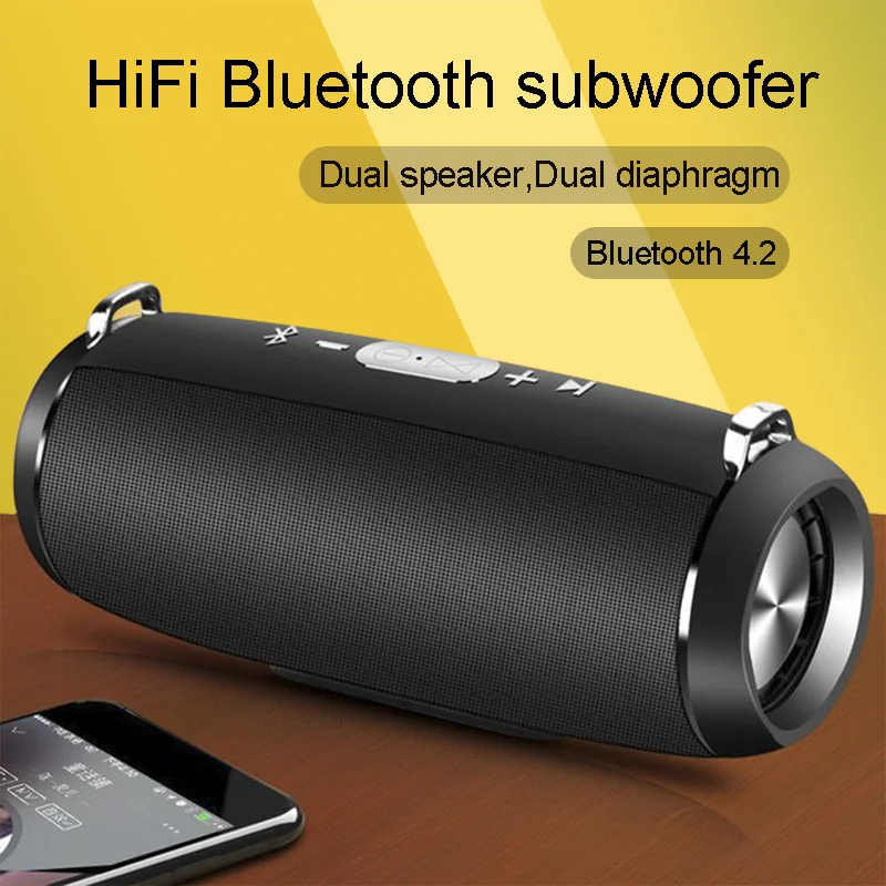 Высокая мощность беспроводной Bluetooth динамик Портативная колонка динамик 6D стерео объемный Саундбар Hifi Bluetooth Сабвуфер музыкальный центр