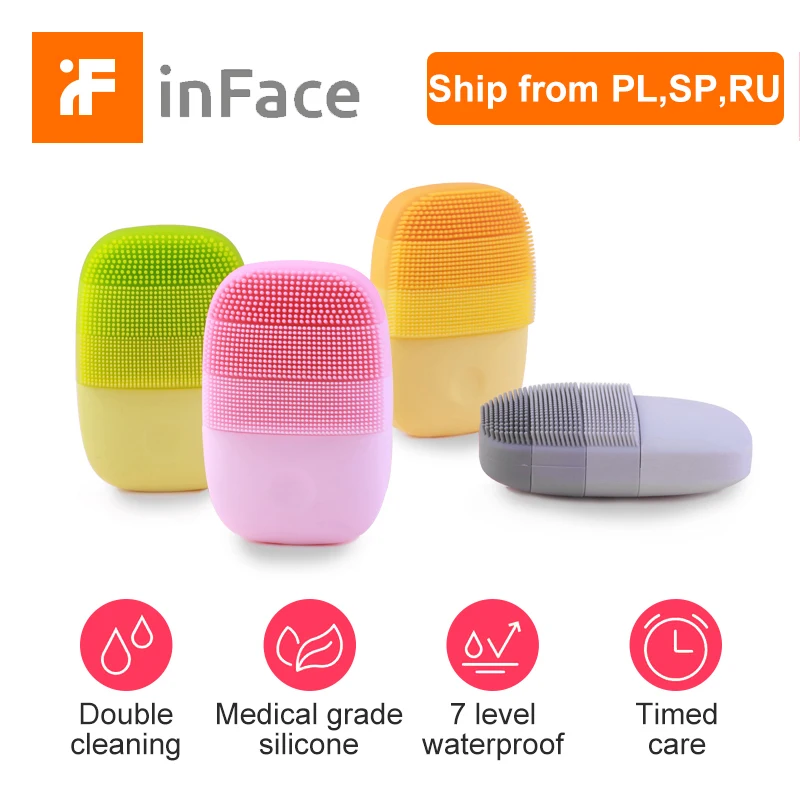 InFace электрическое Глубокое Очищающее средство для лица Чистящая Щетка массажная