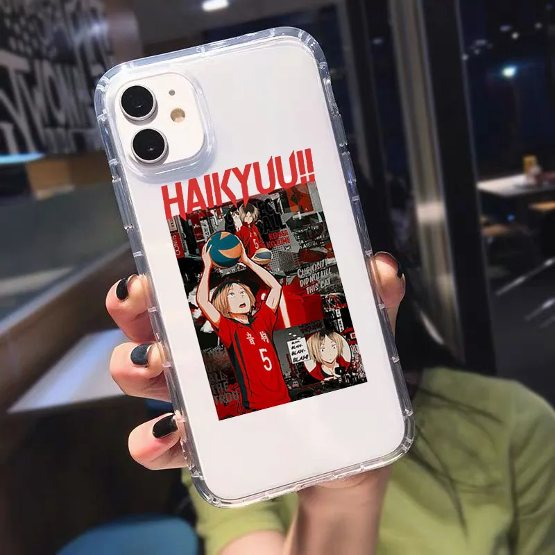 Прозрачный чехол для телефона с Аниме Haikyuu Love волейбола IPhone 11 12 13 Pro 6 7 8Plus X XS XR MAX