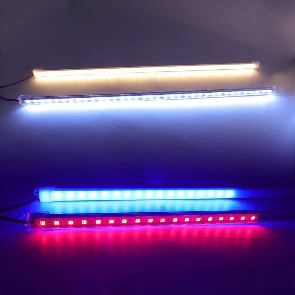 5/10/20/50 шт светодиодный свет бар светодиодный полосы 12V 5054 SMD алюминиевый профиль для кухни освещение 25 см 50 см 100 см жесткий супер яркий свет