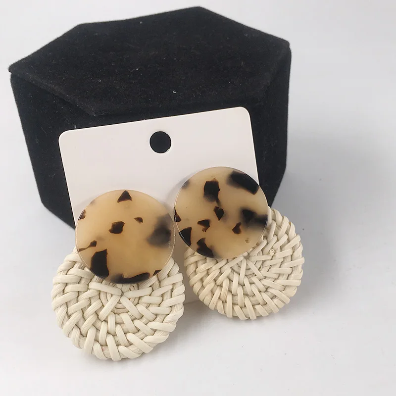 Новая мода Леопардовый принт ацетат ручной работы геометрический деревянный