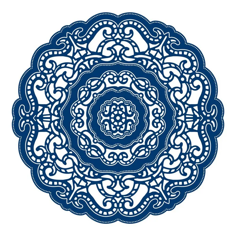 YaMinSanNiO кружевная круглая оправа металлические режущие штампы для скрапбукинга
