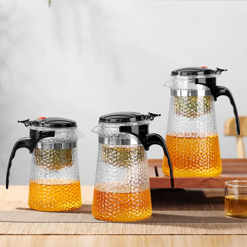 Стеклянный чайник высокого качества Термостойкое стекло с фильтром для заварки