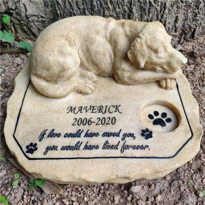 Персонализированные памятные камни для домашних животных сада собак со спящей