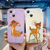 disney cute bambi liquid silicone soft tpu for apple iphone 13 12 mini 11 8 7 6 xs xr se 2020 pro max plus phone case