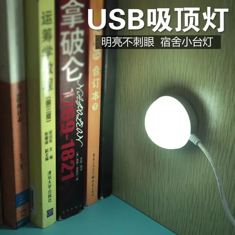 

Portable Mini USB Powered LED Night light Desk Book Reading Ceiling lamp 5V Magnet Adsorption Camping Emergency Bulb With Switch