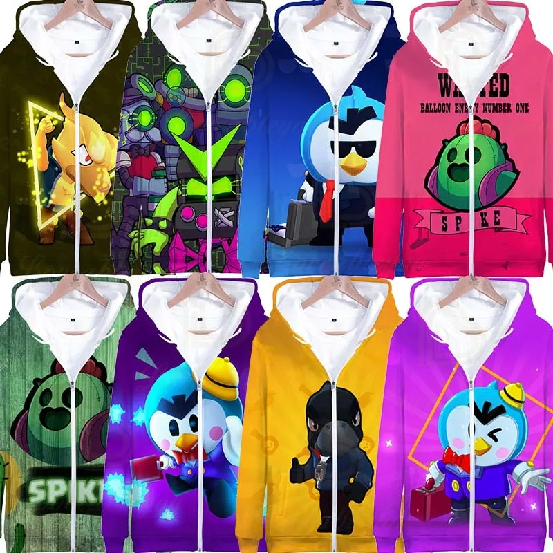 

HOT Browlings Kids Hoodies Leon Shooting Game 3D Hoodie Sweatshirt Boys Girls Harajuku Cartoon Cute Jacket Tops Teen Clothes