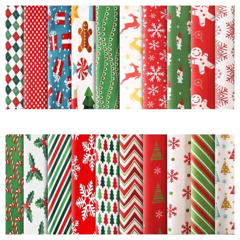 Промо акция! 20 шт. Рождественская хлопковая ткань квадраты комплект стеганых