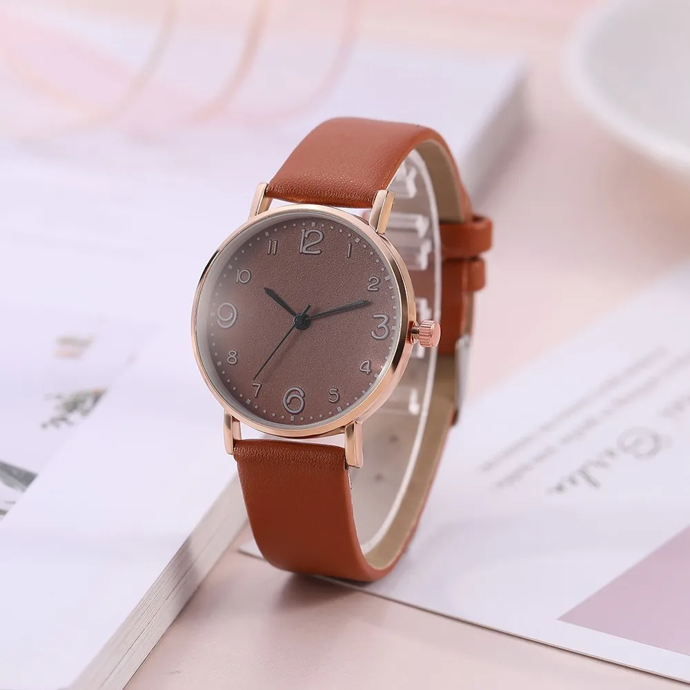Reloj mujer простые кварцевые часы женские милые наручные часы с циферблатом модные кожаные аналоговые женские часы relogio feminino