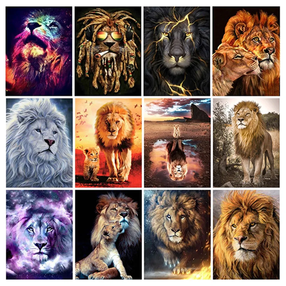 

Алмазная живопись 5D Лев стразы, полное покрытие, искусство, вышивка крестиком, ручная работа, хобби, подарок для домашнего декора
