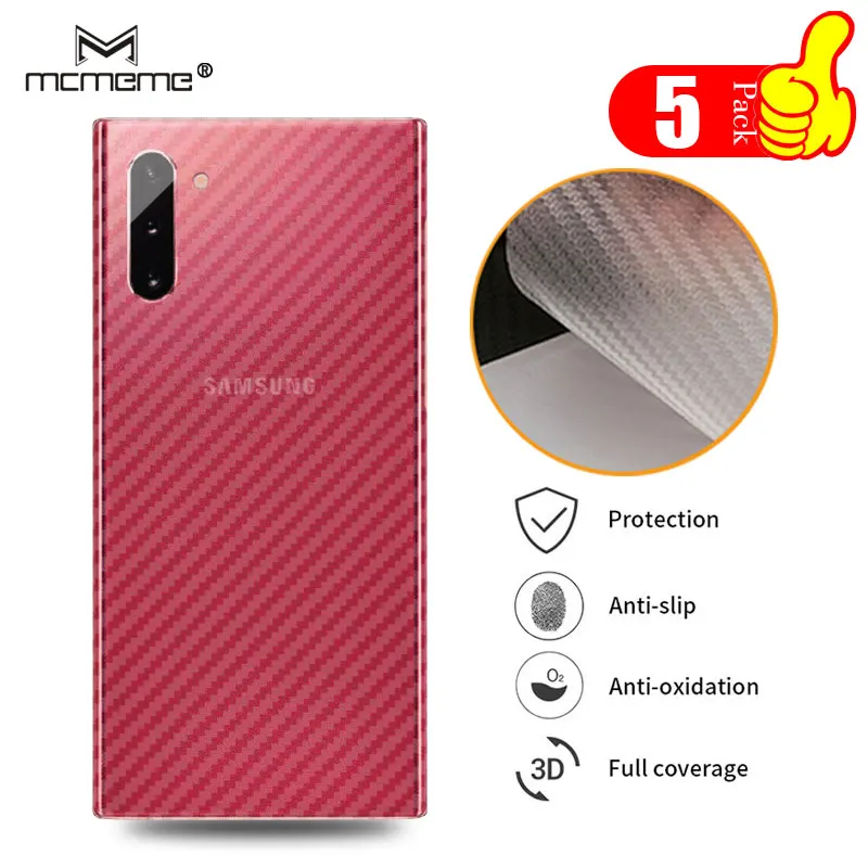 Защитная задняя пленка для samsung Galaxy Note10 Pro 3D из углеродного волокна Note 8 9 10 + задней
