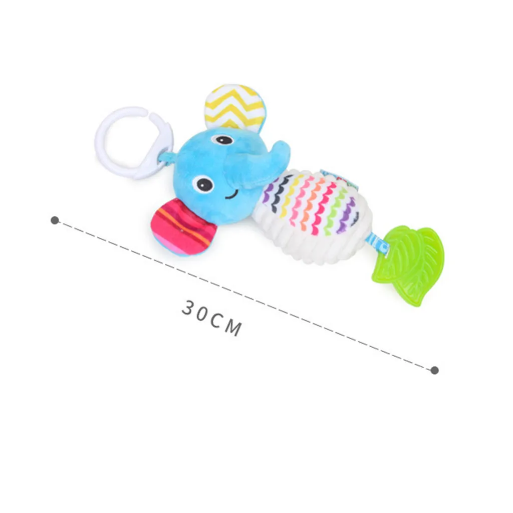 Baby Infant Plush With Teether Cute Animal Hanging Bell Play Toys Doll Gift Cartoon Rattles Crib Bed Stroller for Newborn | Игрушки и