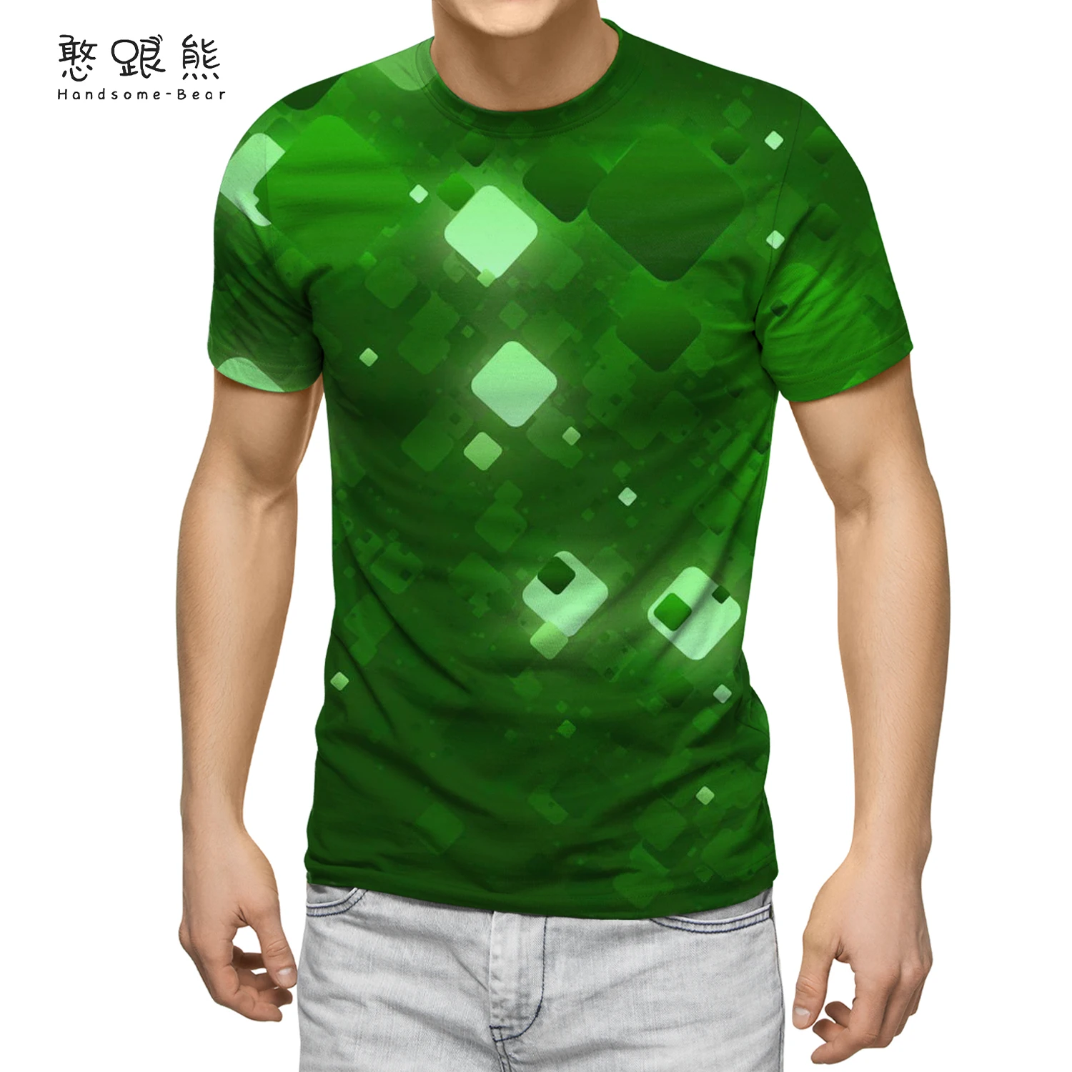 

2021 Summer New T-shirt Men's Summer Casual Clothes 3D Quick Drying T-shirt For Men Green Design Unisex Tshirt Oversize T shirt