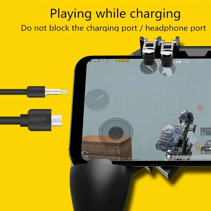 Pubg контроллер с кнопками поворота геймпад для PUBG IOS Android 6 пальцевый рабочий