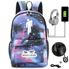 Светящийся рюкзак Billie Eilish, школьные ранцы для девочек и мальчиков-подростков, рюкзак для ноутбука с Usb-зарядкой, модные рюкзаки в стиле хип-хоп