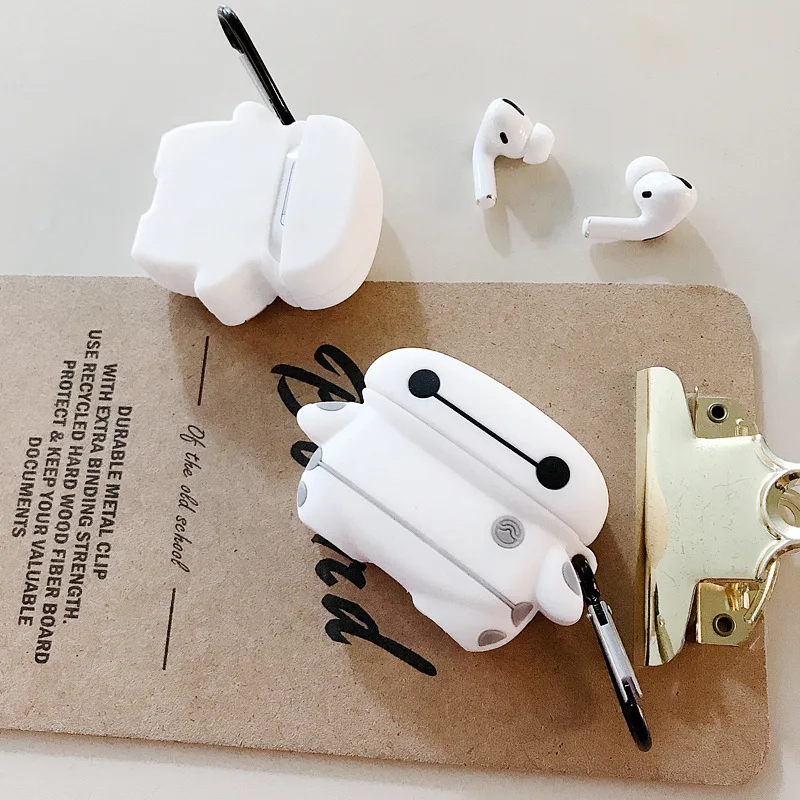 

Case For Apple AirPods Pro Cute Baymax Soft Silica gel Earphone Protective For AirPods1 3Accessories Cover