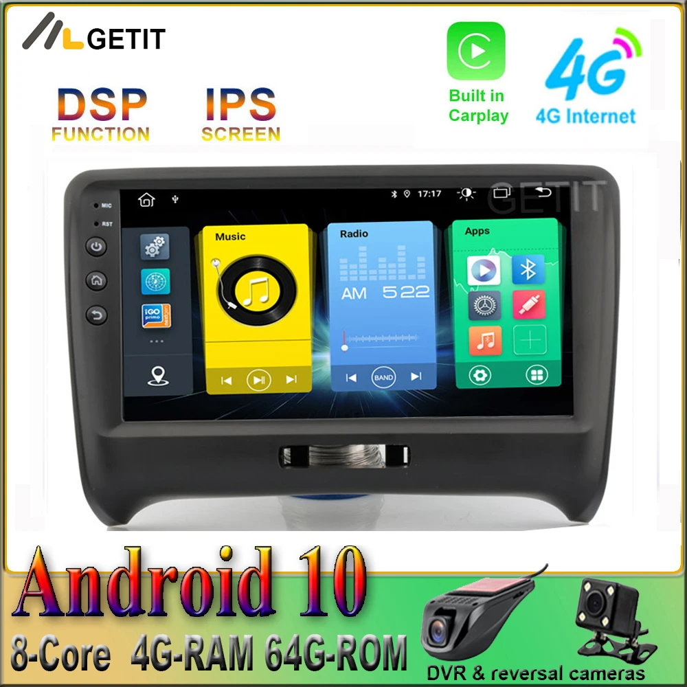 Carplay DSP Android 10 Car DVD Stereo Multimedia Player Radio GPS for Audi TT MK2 2006 -2014 | Автомобили и мотоциклы