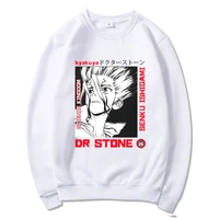spring new style dr stone anime cartoon printed casual sweatshirt mens streetwear tops graphic long sleeve tracksuit mens sets